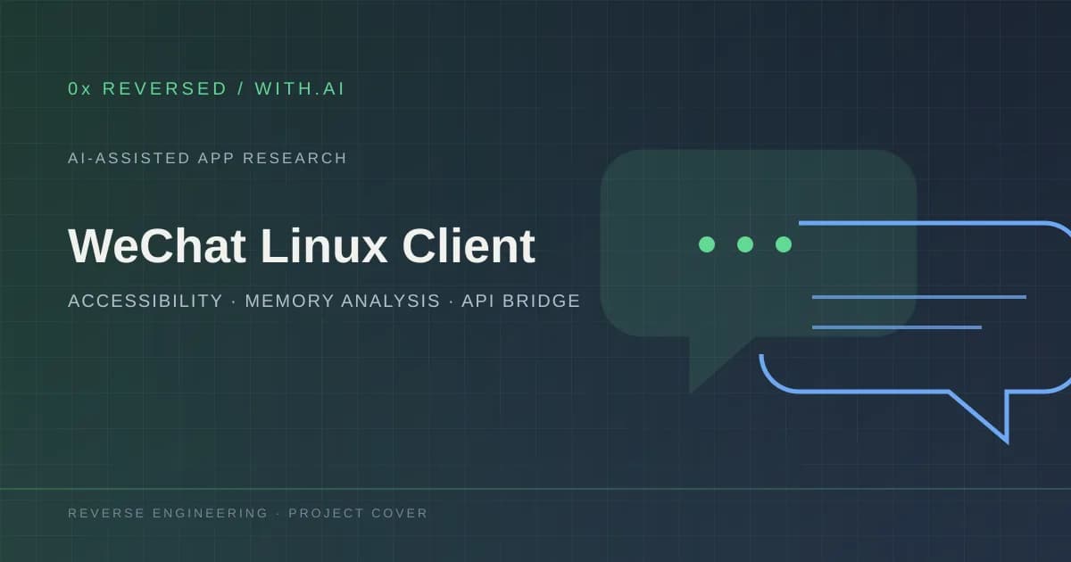 WeChat Linux client: Used Claude Code and Frida to turn the Linux client into an API