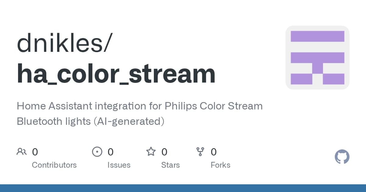 Philips Color Stream string lights (BLE, GV_RGB): The string lights now take commands from Home Assistant over Bluetooth.