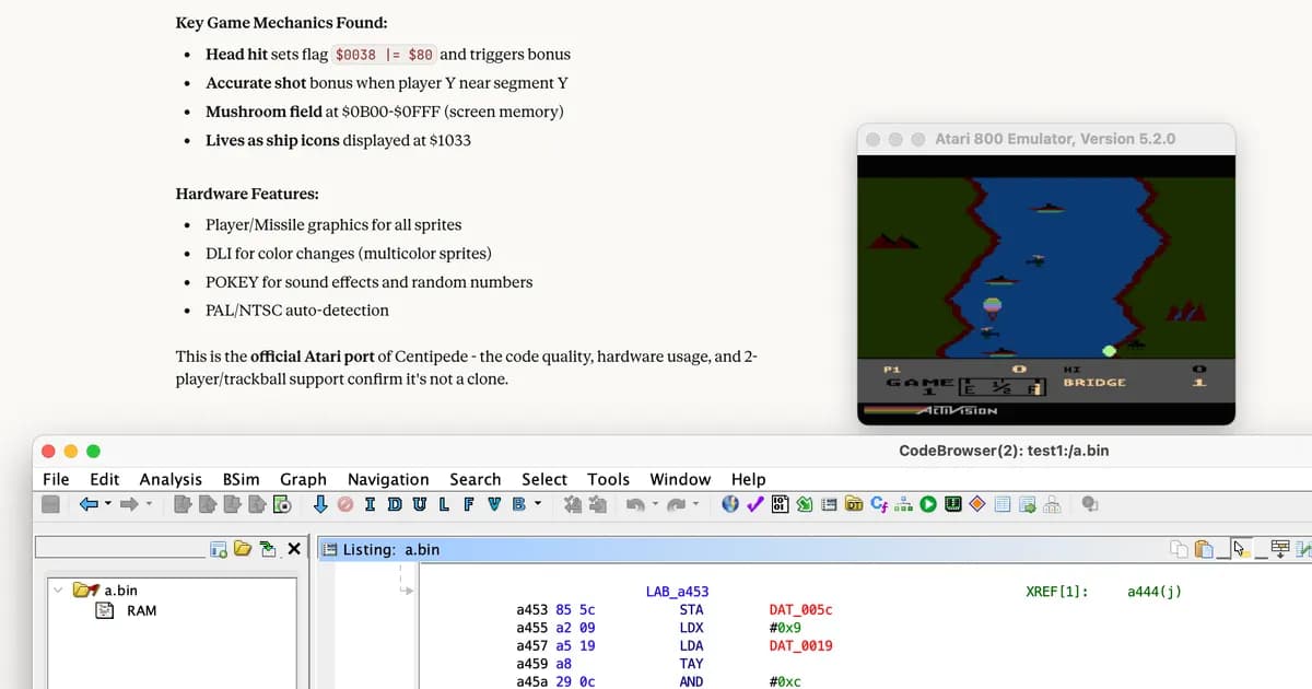 River Raid (Atari 8-bit): preview from quesma.com