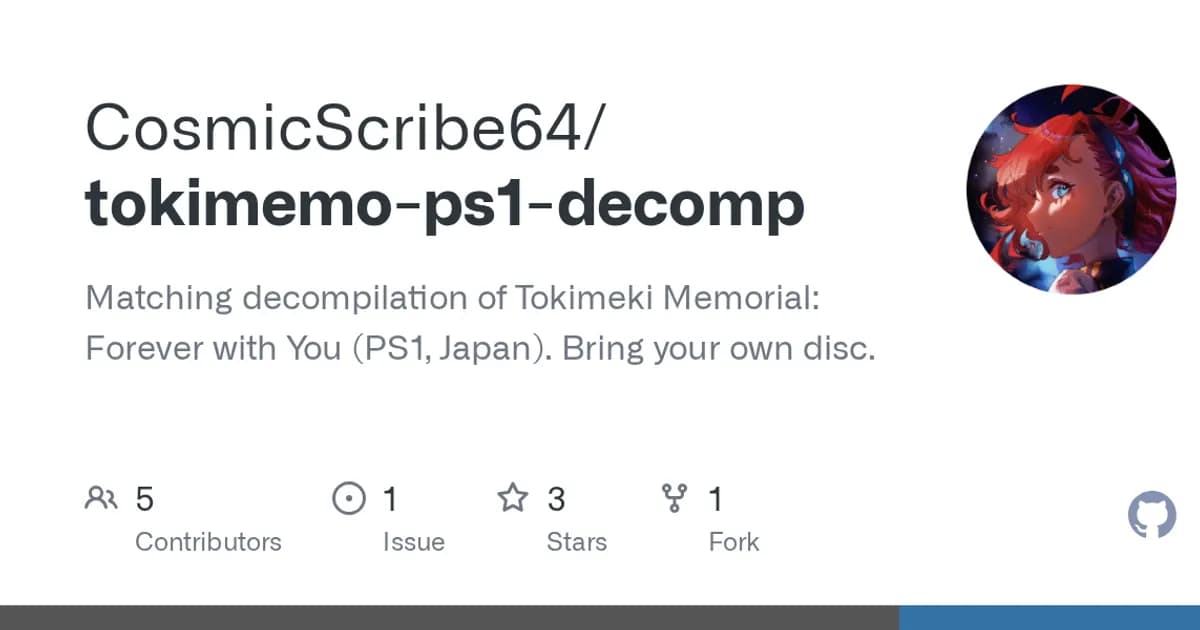 Tokimeki Memorial (PS1, "PlayStation the Best"): A PS1 dating sim rebuilt toward an English Godot port.