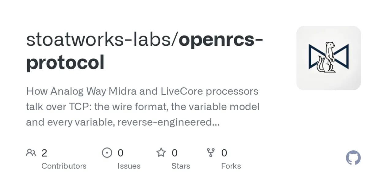 Analog Way Midra and LiveCore video processors: A written-down control protocol for pro video processors.