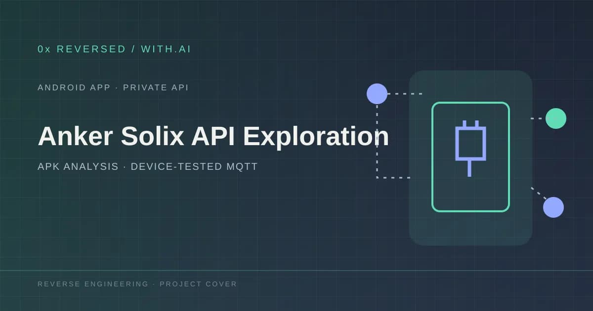 Anker Solix app and API: Reverse engineered Anker Solix APIs with AI assistance