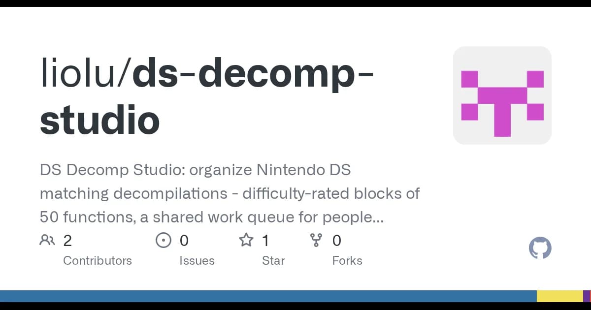 Nintendo DS games (32 titles, including Rayman Raving Rabbids and Ultimate Spider-Man): A shared work queue for DS matching decomps, run by people and AIs.