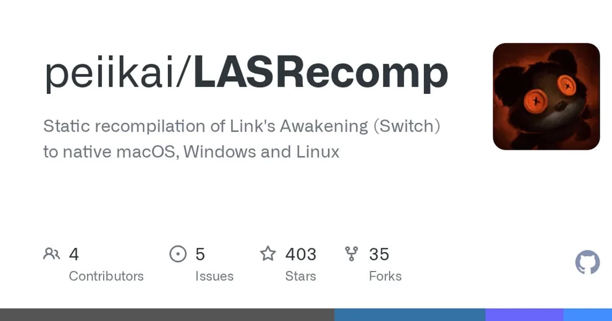The Legend of Zelda: Link's Awakening (Switch, 2019): Switch Zelda running natively on desktop, built by Claude.