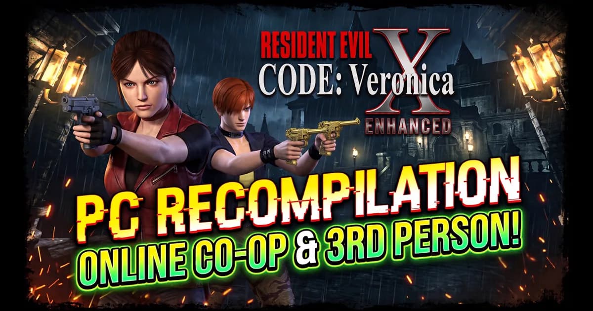 Resident Evil Code: Veronica X (PS2, NTSC-U): A PS2 game compiled for Linux and Windows on top of a community decomp.