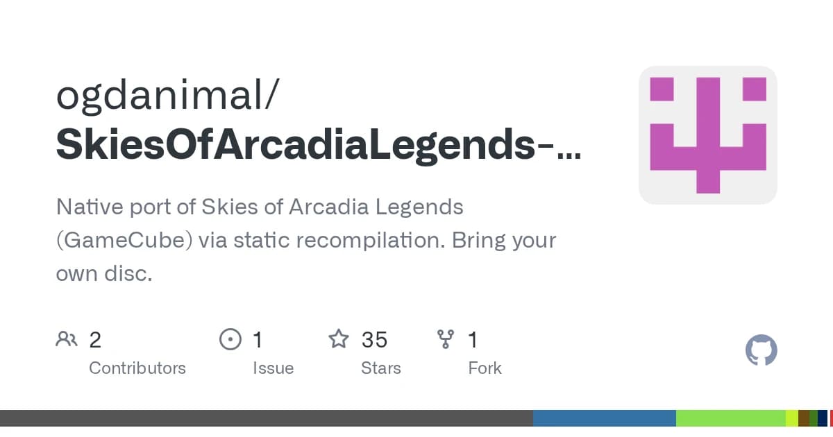 Skies of Arcadia Legends: A GameCube role playing game recompiled into native Windows, Linux and Android apps.