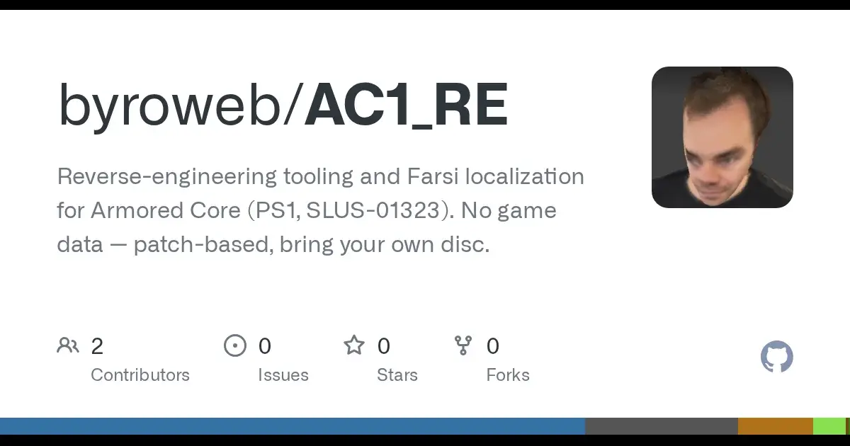 Armored Core (PS1, SLUS-01323): File formats, the mission VM and a right-to-left Farsi patch for Armored Core.