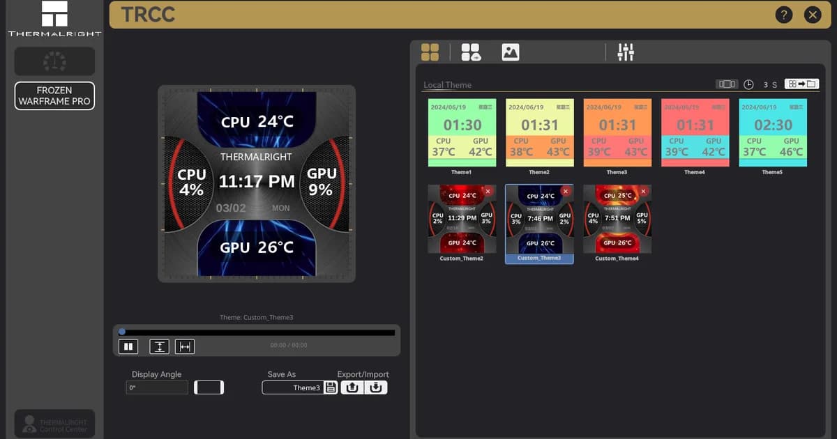 Thermalright LCD Control Center (TRCC): Native Linux port of the Thermalright LCD Control Center for hardware customization.