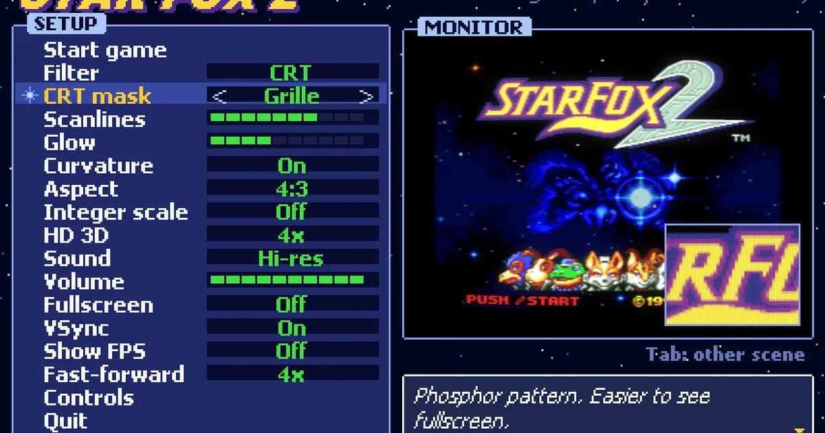 Star Fox 2: A static recompilation and PC port of Star Fox 2 with quality-of-life improvements.