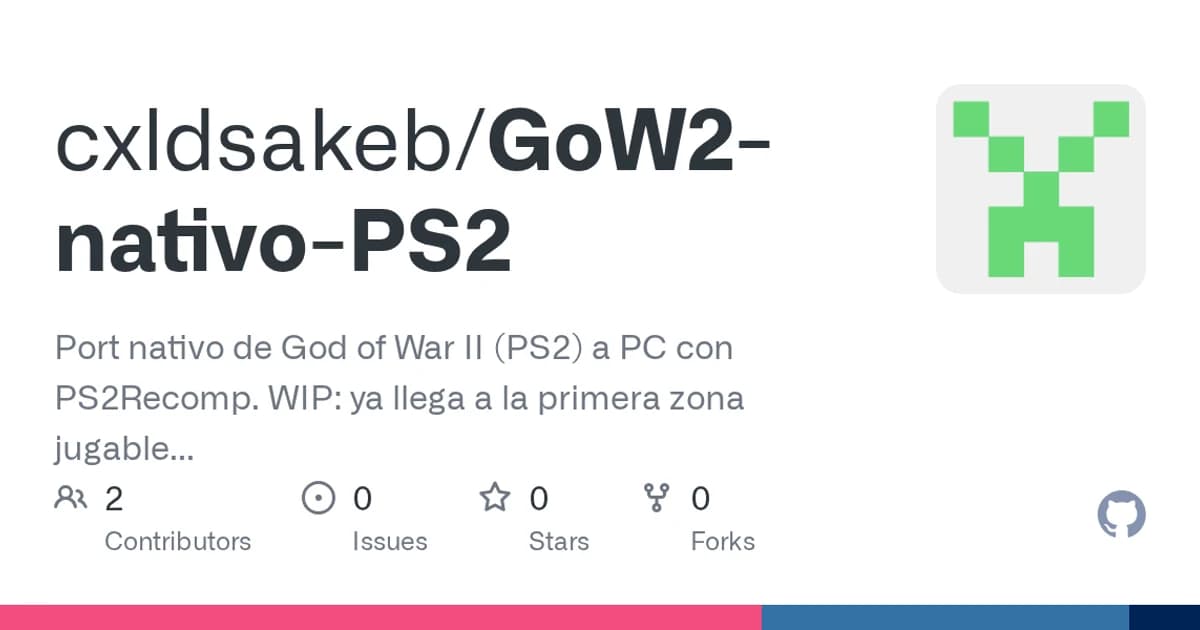 God of War II (PlayStation 2): Kratos reaches Rhodes as native code; 6,607 functions mapped and counting.