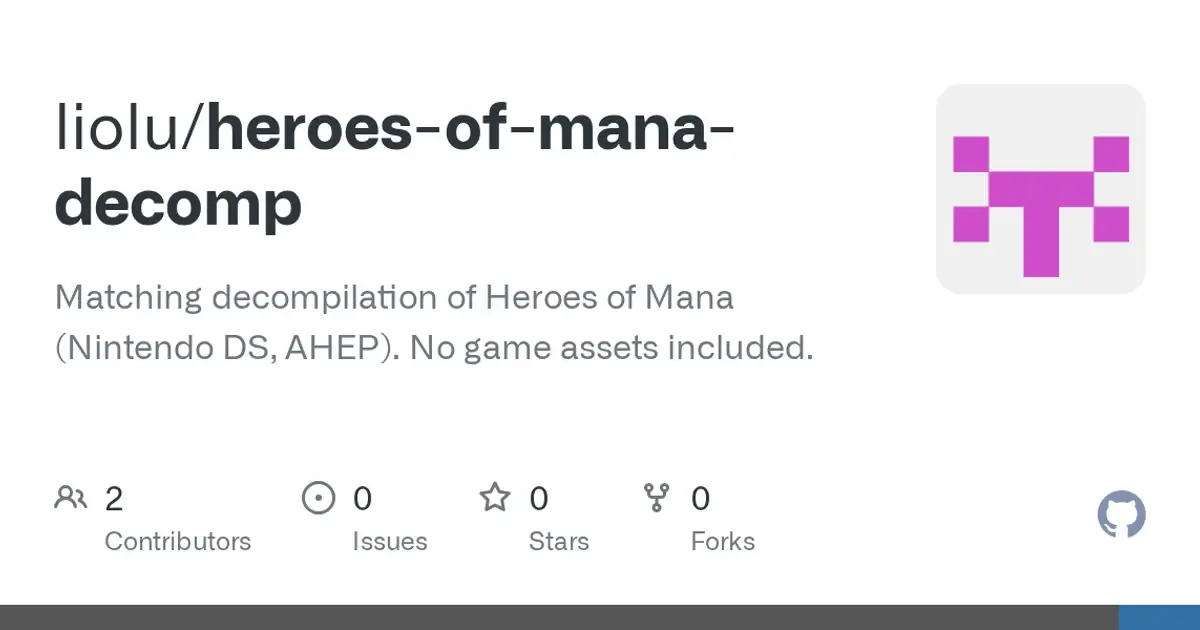 Heroes of Mana (Nintendo DS): The Square Enix DS strategy game, rebuilt against the original ARM code.