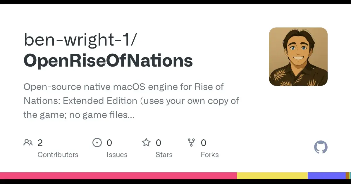 Rise of Nations: Extended Edition: A from-scratch Mac engine for a 2003 RTS, built from 30+ written specs.