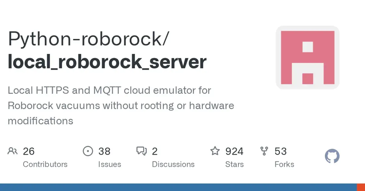 Roborock vacuum cloud: A vacuum cloud rebuilt on a home server, found with coding agents.