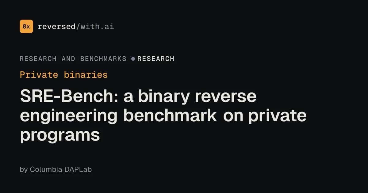 Private binaries: A benchmark of private binaries no model could have seen in training.