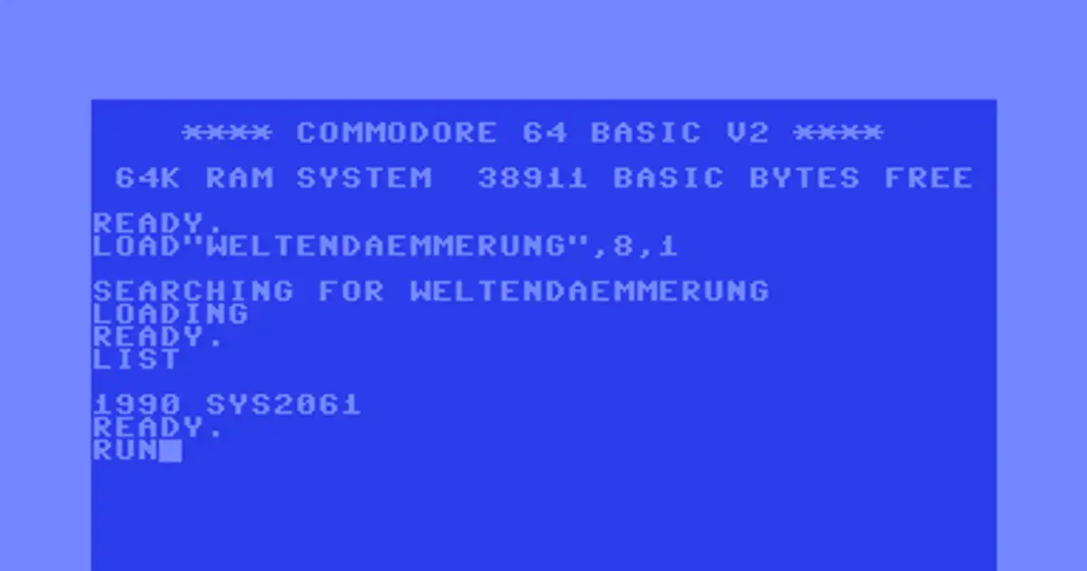 Weltendämmerung: A 7 KB C64 binary, three days and $100 later, playable in the browser.