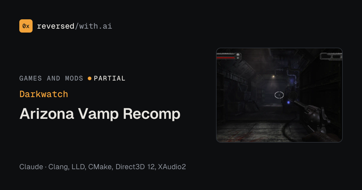 Darkwatch: Arizona Vamp Recomp
