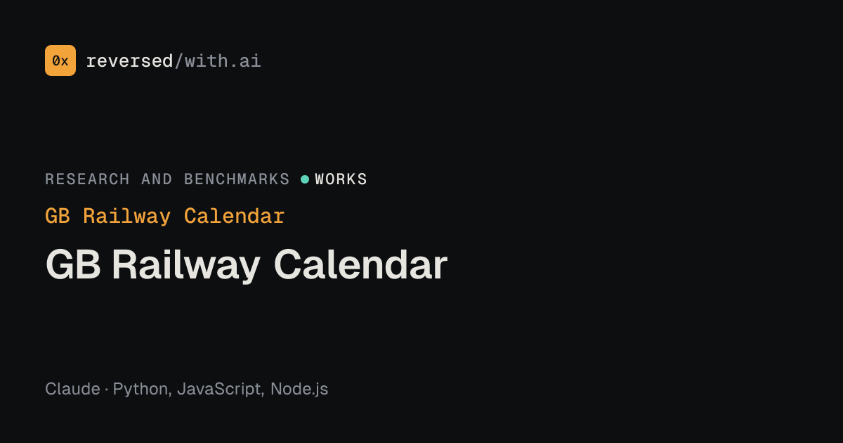 GB Railway Calendar: GB Railway Calendar