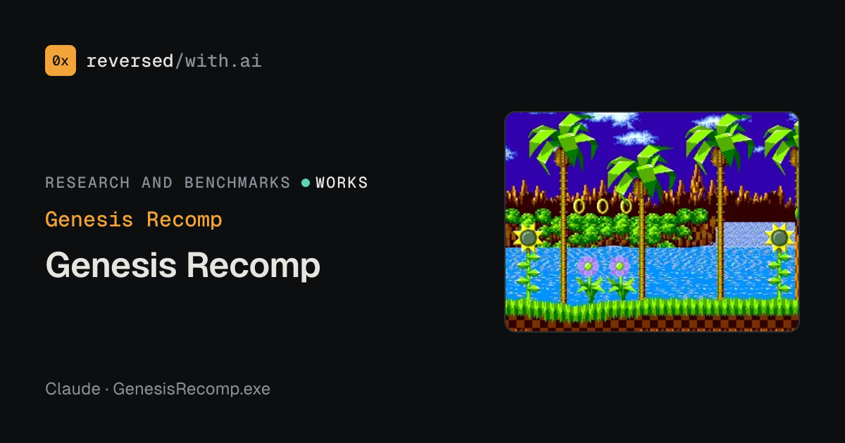 Genesis Recomp: Genesis Recomp