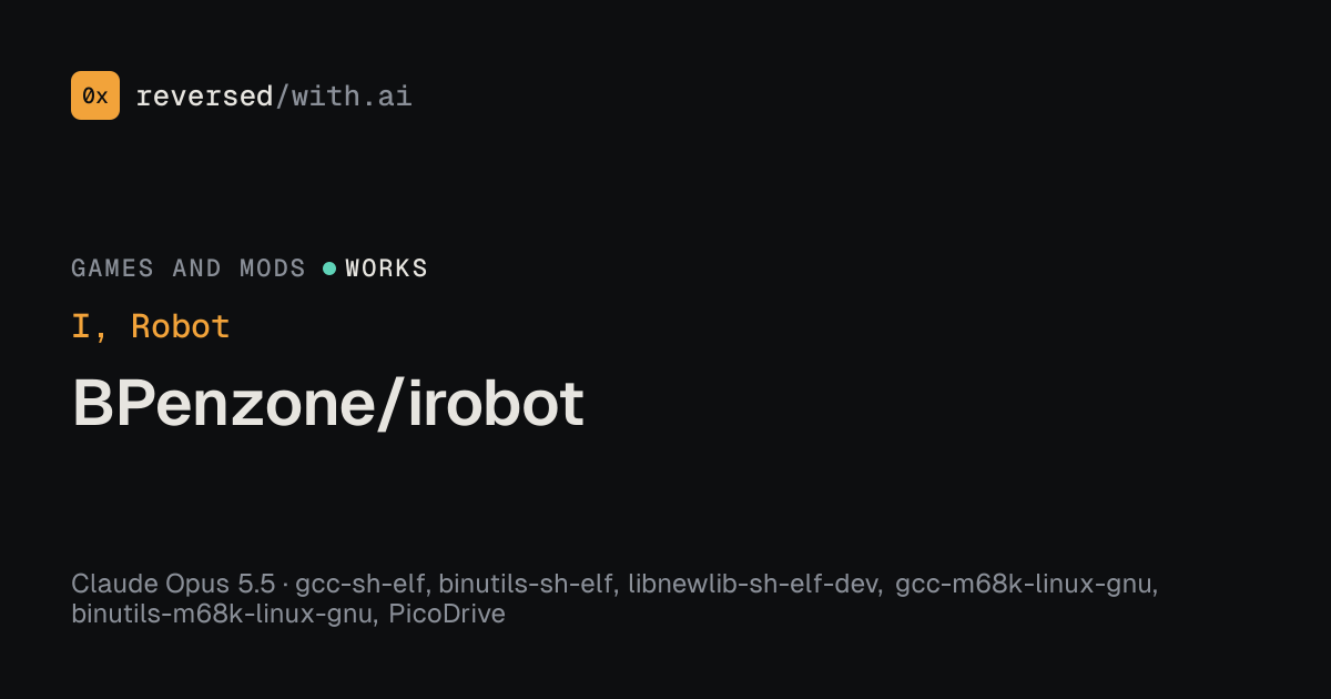 I, Robot: BPenzone/irobot