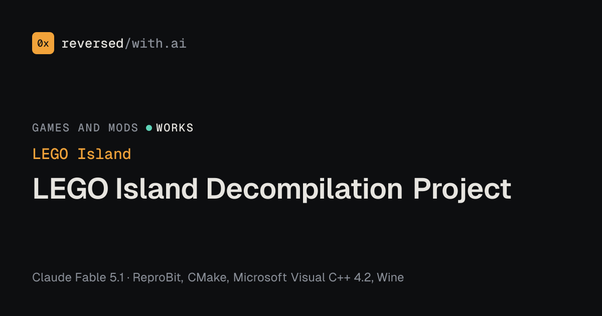 LEGO Island: LEGO Island Decompilation Project