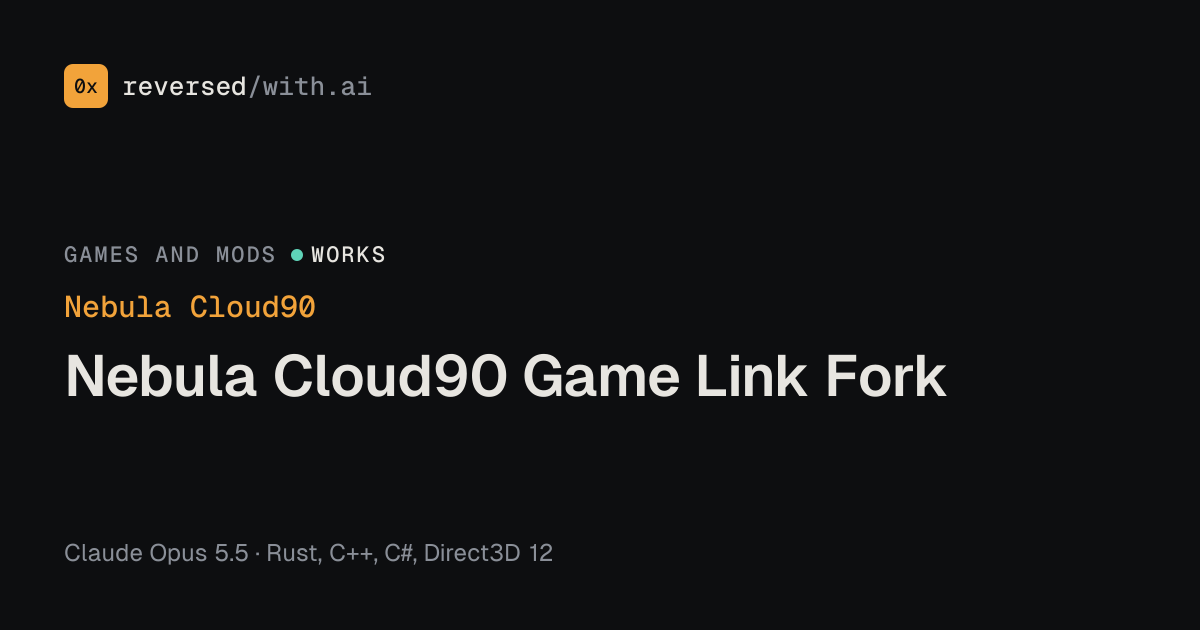 Nebula Cloud90: Nebula Cloud90 Game Link Fork