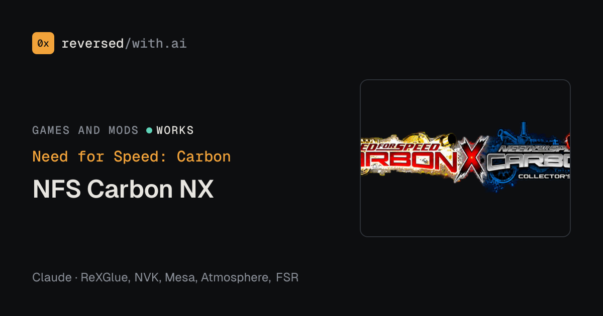 Need for Speed: Carbon: NFS Carbon NX
