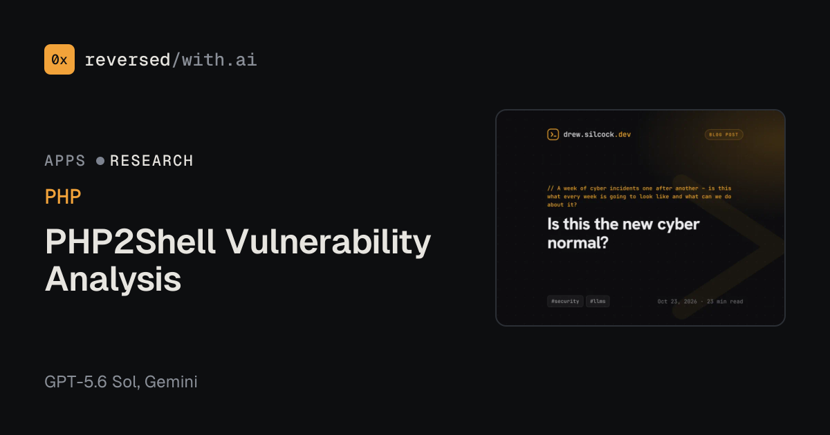 PHP: PHP2Shell Vulnerability Analysis