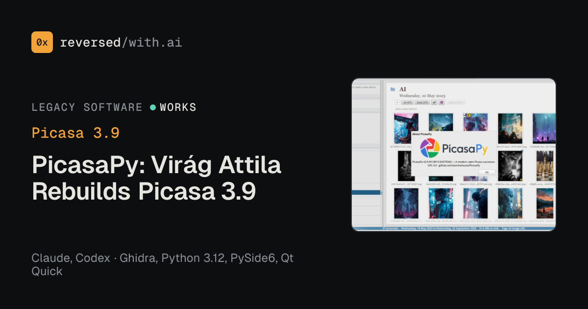 Picasa 3.9: PicasaPy: Virág Attila Rebuilds Picasa 3.9