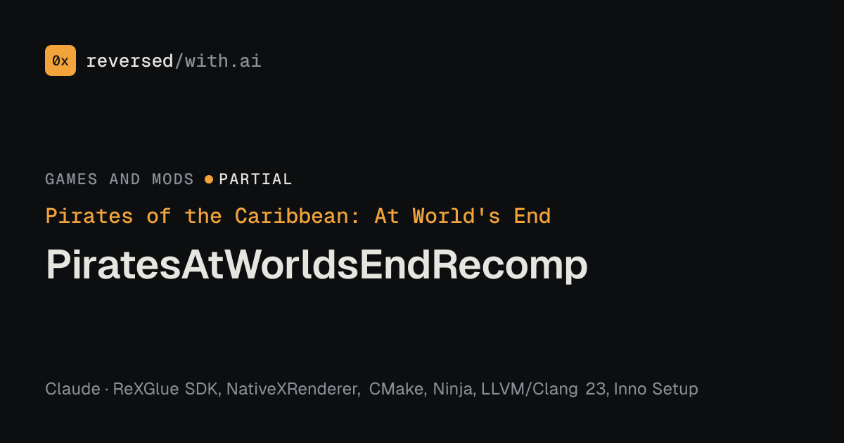 Pirates of the Caribbean: At World's End: PiratesAtWorldsEndRecomp