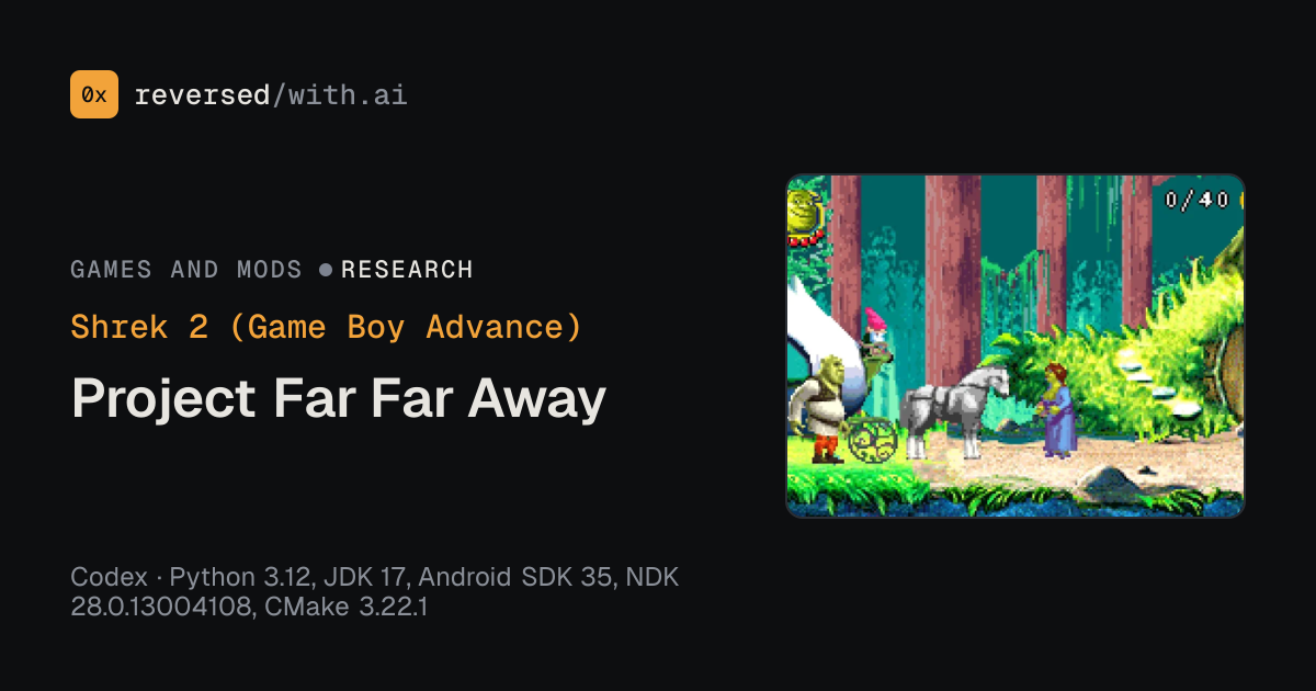 Shrek 2 (Game Boy Advance): Project Far Far Away