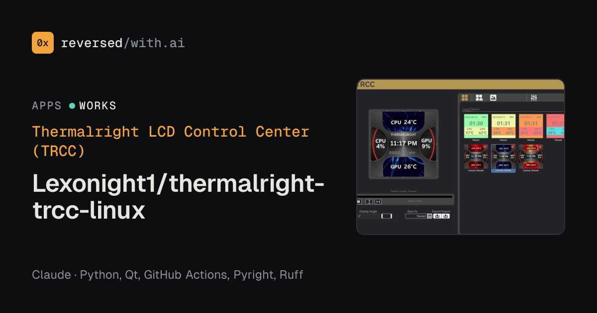 Thermalright LCD Control Center (TRCC): Lexonight1/thermalright-trcc-linux