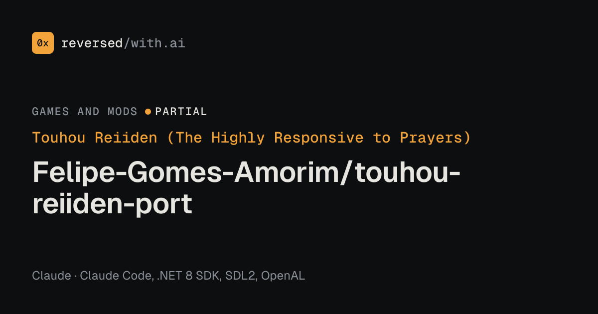 Touhou Reiiden (The Highly Responsive to Prayers): Felipe-Gomes-Amorim/touhou-reiiden-port